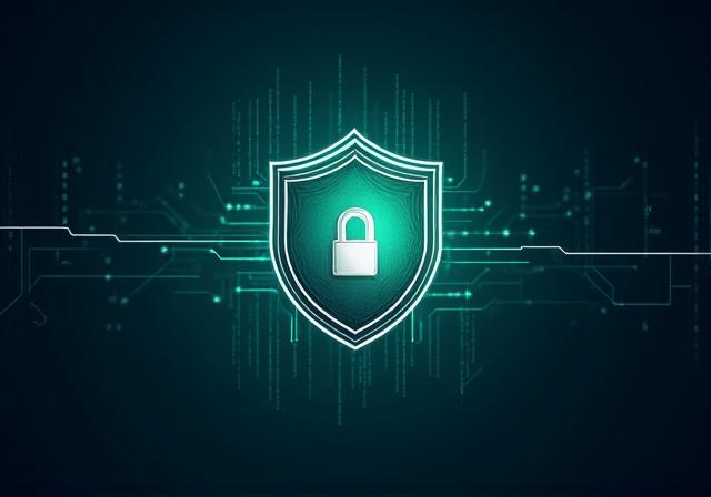 A graphic of a shield and lock representing robust security.
